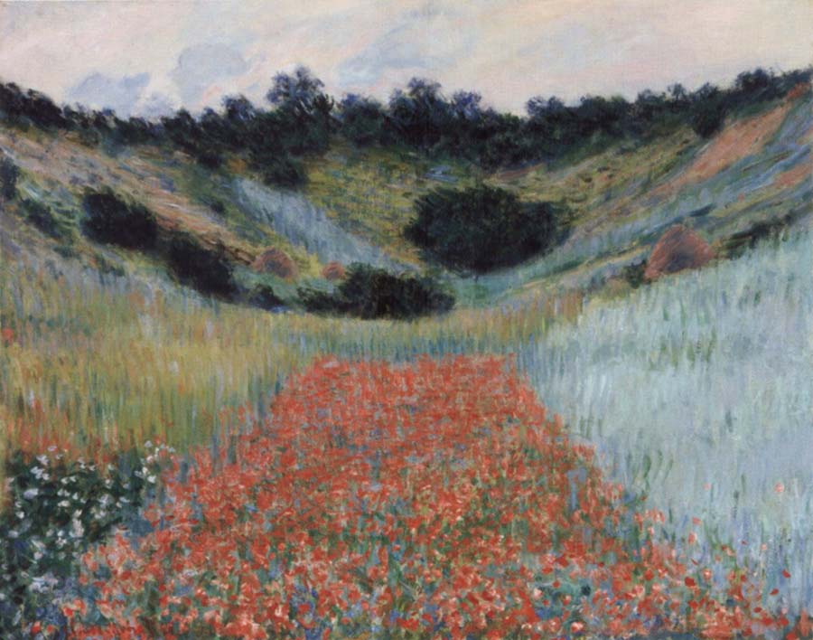 Claude Monet Poppy field in a hollow near Givemy